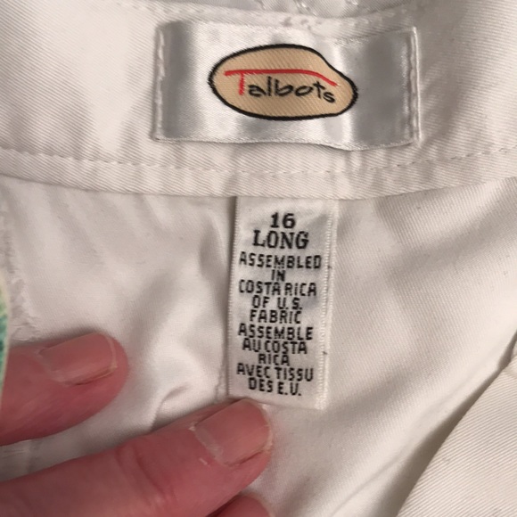 Talbot's white pants. 16 L - Picture 2 of 4